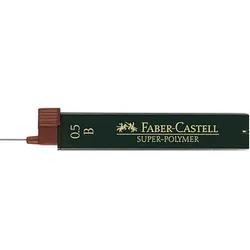 FABER-CASTELL SUPER-POLYMER Feinminen-Bleistiftminen schwarz B 0,5 mm, 12 St.