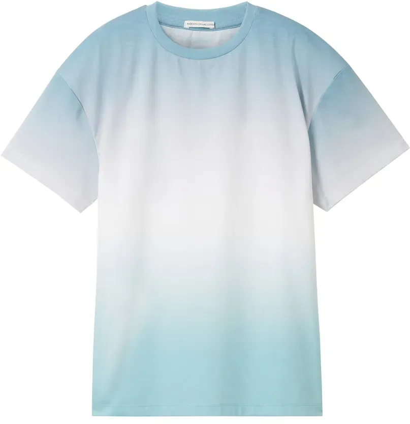 TOM TAILOR Jungen Oversized T-Shirt mit Bio-Baumwolle, blau, Farbverlauf / Dip-Dye, Gr. 164
