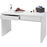 Mendler Schminktisch HWC-G51, Frisiertisch Frisierkommode Kosmetiktisch, Hochglanz Weiß ~ 120x60cm