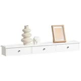 SoBuy Wandschrank mit 3 Schubladen Hängeschrank Weiß Frg43-l-w