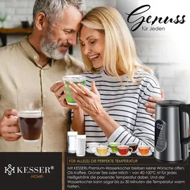 Kesser Wasserkocher Edelstahl 1,7 l Grau