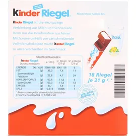 Ferrero Kinder Riegel Big Pack 18er
