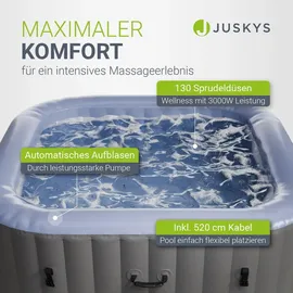 Juskys SpaLuxe 185 x 185 Grau/Blau