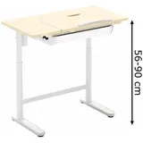 FlexiSpot Kinderschreibtisch SD2W, braun, elektrisch höhenverstellbar, 100 x 56-90 x 60cm