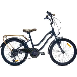 SUN BABY Mädchen fahrrad 20 Zoll mit SHIMANO 6-Gang Heart Bike Schwarz - Schwarz