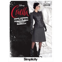 Simplicity SS9339R5 Kostüm für Damen, offizielles Lizenzprodukt aus Disneys Live-Action-Film, Cruella ist eine Kraftfahrt.