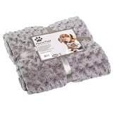 Nobby Fleece Plaid "SUPER SOFT" hellgrau M 100 x 150 cm