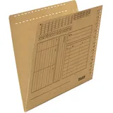 Falken 80004377 100x Einstellmappe. für DIN A4, 180g/m2 RC-Kraftkarton, ohne Druck und Schlitzstanzung braun