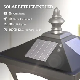 Outsunny LED Solarleuchte 15 x 15 x 120 cm schwarz