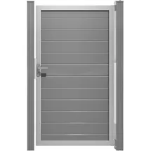 GROJA Gartentor 100 x 180 cm Silbergrau/Aluminium