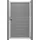 GROJA Gartentor 100 x 180 cm Silbergrau/Aluminium
