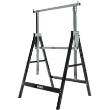 Stier Arbeitsbock Stahl 82 - 130 cm schwarz