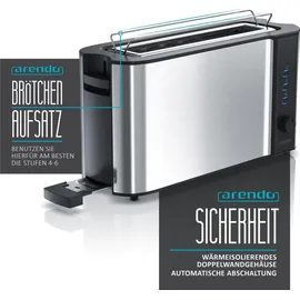 Arendo Frühstücks-Set in silber - Wasserkocher / Toaster / Eierkocher