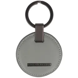 Porsche Design Schlüsselanhänger Leder 9 cm  grau