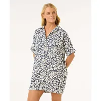 Rip Curl Las Dalias Ss Kurzes Kurzarmkleid - Navy