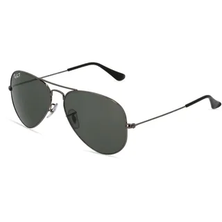 Ray Ban Aviator Large Metal RB3025 004/58 58-14 gunmetal/polarized green classic