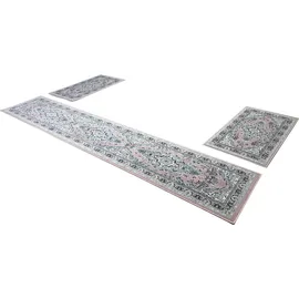 OTTO home Bettumrandung OTTO HOME "Oriental, Made in Belgium" Gr. 14, rosa, H:7mm, Obermaterial: 100% Polypropylen, Bettumrandungen, Läufer-Set, Kurzflor, Orient-Optik, mit Bordüre, pflegeleicht, elegant