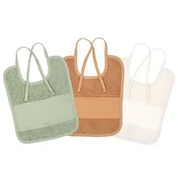 buttinette Sticklätzchen 3er-Pack, salbei/hellbraun/natur