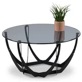 M2 Kollektion Couchtisch Maya 2 Glas Grau