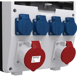 Doktorvolt Stromverteiler pTD-S/FI 32A 16A 4x230V SIEMENS und MENNEKES Doktorvolt DV-4845-D