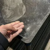 Tischschutz Gefrostet Tischdecke Abwaschbar Verschleißfest Hitzebeständig wasserdichte Tisch-Schutzfolie Tischmatte Wunschmaß Transparent Folie PVC Tischfolie Eckig (3mm,60x100cm)