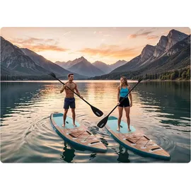 Neo-Sport Stand Up Paddle Board 350 x 81 x 15 cm Blau/Braun