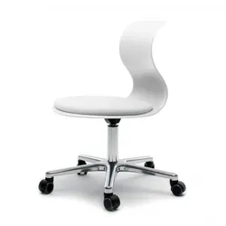 Bürostuhl und Praxisstuhl Pro 6  - unsere Topseller schneeweiß/Aluminium mit PRO...