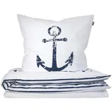 SCHIESSER Bettwäscheset Marina - Renforcé - 2-teilig - 155 x 220 cm - Weiß