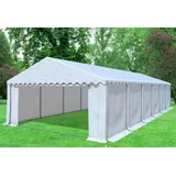 Partyzelt Pavillon 5x12m Weiss PVC inkl.Seitenwände Festzelt wasserdicht Bier