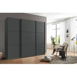 luma-home Schwebetürenschrank 3-türig 250 x 216 x 65 cm Anthrazit