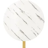 Kondela Runder Esstisch Lamont 80 - Marmor / Gold - Grau