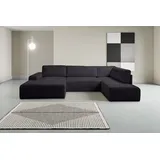 werk2 »Rotterdam-U U-Form«, Design Wohnlandschaft in Cord mit Schlaffunktion & Bettkasten