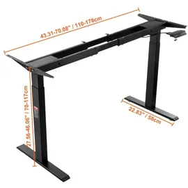 Vevor Schreibtisch Gestell 70-117 cm x 110-178 cm