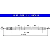 ATE Handbremsseil Peugeot 205 II I