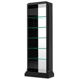 Casa Padrino Luxus Regalschrank / Wohnzimmerschrank Piano Schwarz 85 x 38,5 x H. 231 cm - Luxus Qualität