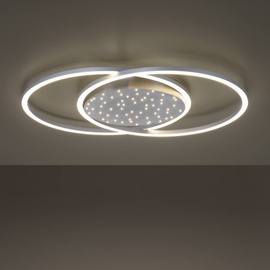 Paul Neuhaus LED-Deckenleuchte Yuki Stahlfarben 66,8 x 50 cm
