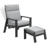 Garden Impressions MAX Relax Sessel 120 x 80 x 100 cm grau