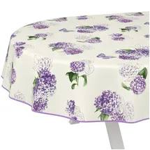 ANRO Wachstuchtischdecke abwaschbar Oval 220 x 140 cm Lila