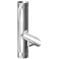 SAREI Regenwasserklappe, Nennweite: 60 mm, Aluminium - silberfarben