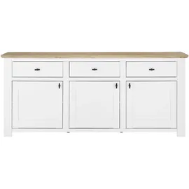 Home Affaire Bristol 198 x 88 x 45 cm Pinie dekor / Eiche Wotan dekor / Weiß