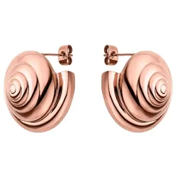Purelei Ohrringe Nautical Big in Form einer Muschel-Spirale Roségold Damen 
