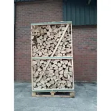 Brennholz | XXL Palette von 2,0 RM | Mix aus Eiche und Buche | 25cm Länge