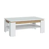 Sconto Couchtisch Calabria Weiß Eiche 110 x 43 x 67 cm