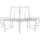 vidaXL Baumbank 160 x 80 x 89 cm Antik Weiß