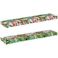 VidaXL Palettenkissen für Bank 2 Stk. Dschungel 180x40x8 cm