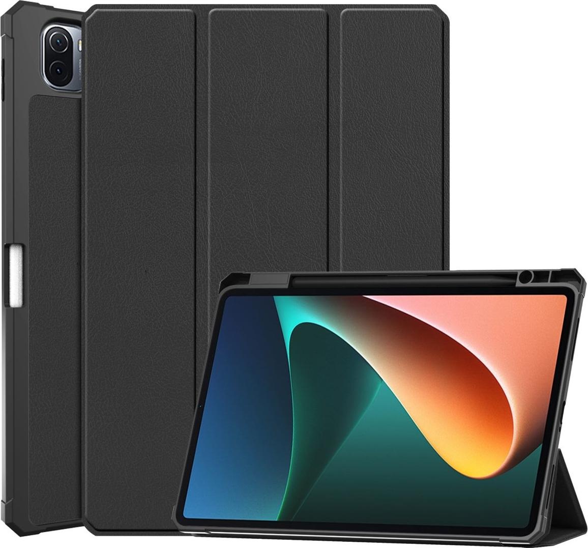 König Design Schutz Hülle für Xiaomi Mi Pad 5 / Pad 5 Pro Smart Cover Case Etui Tablet Tasche (Pad 5 Pro, Mi Pad 5), Tablet Hülle, Schwarz