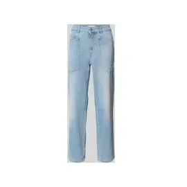 opus pants Damen Barrel | Melly Breeze Barrel Jeans mit aufgesetzten Taschen Modell Blau, 34/28