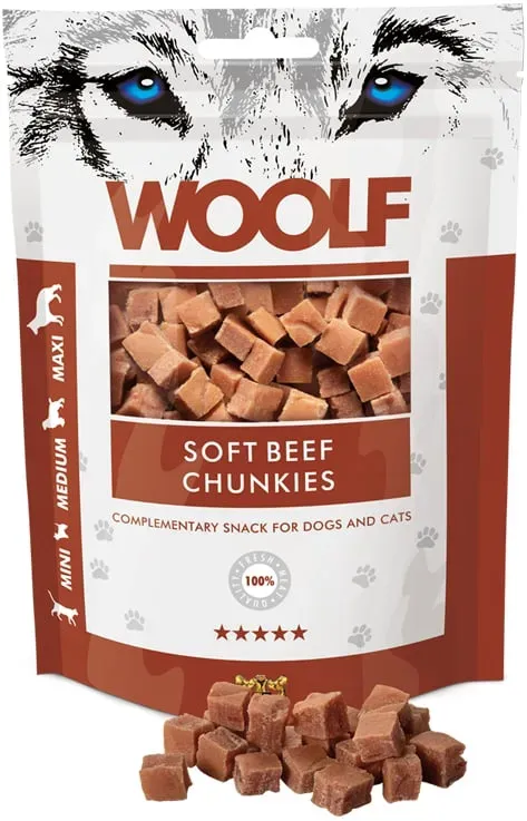 WOOLF Soft Beef Chunkies 100g Rindfleischhäppchen