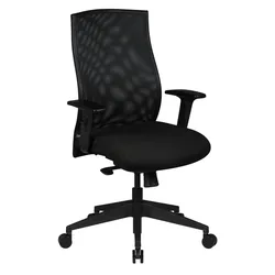 KADIMA DESIGN Bürostuhl Bezug Stoff Schwarz Schreibtischstuhl Design Chefsessel Armlehne Drehstuhl Polsterung 120