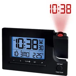 Miraval  Funk-Projektionswecker USB 2 Alarme Temperaturanzeige Datum